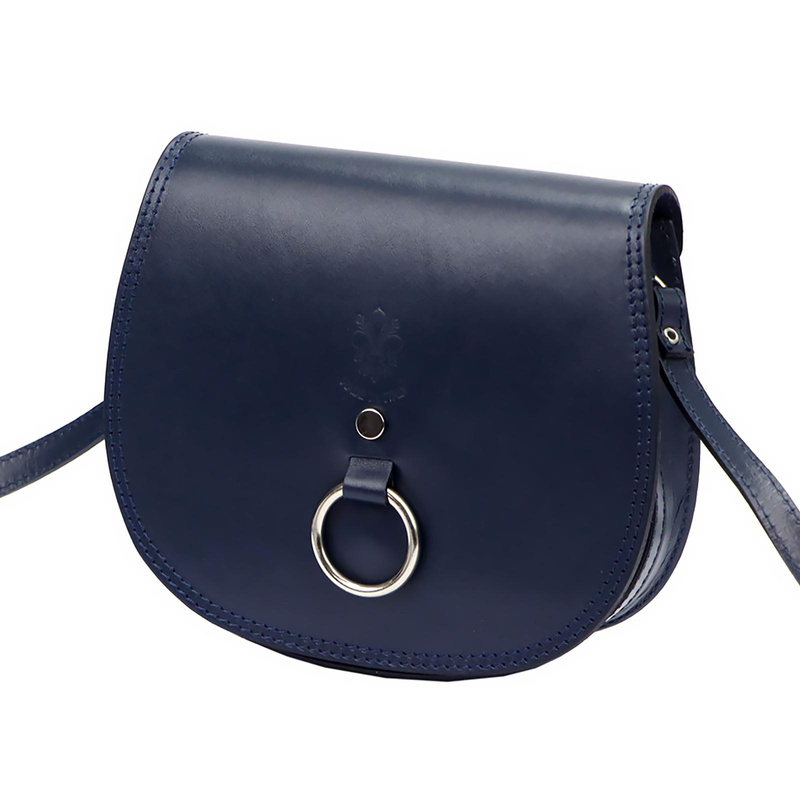 Damska listonoszka skórzana z klapą przez ramię