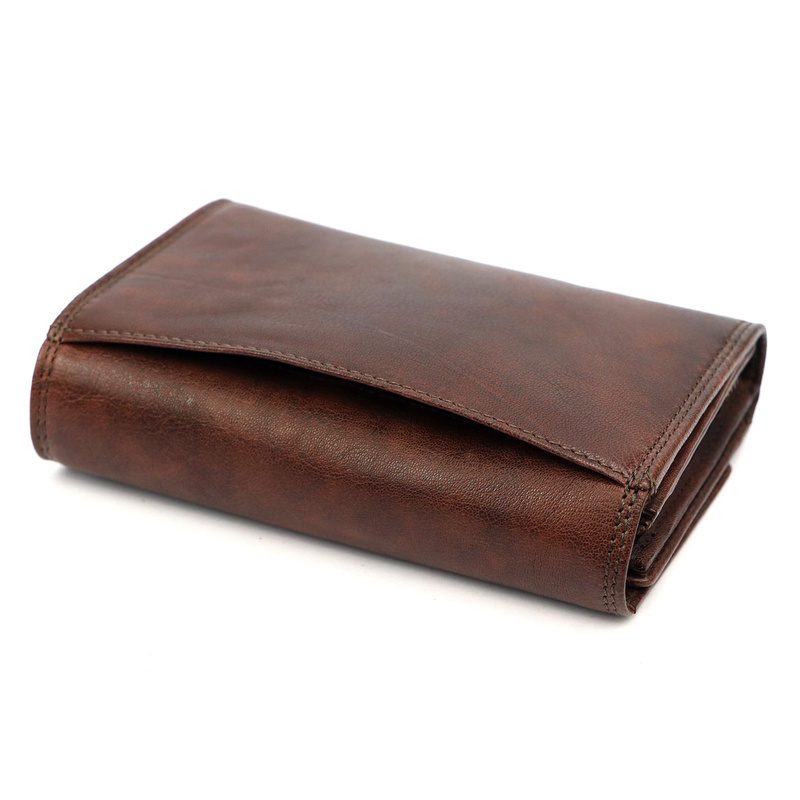 Route 66 damski portfel podłużny skóra naturalna pojemna portmonetka