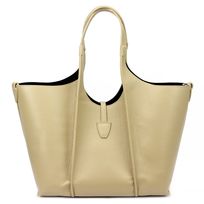 Vera Pelle damska torebka na ramię skóra naturalna shopperbag z paskiem