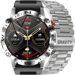 SMARTWATCH MĘSKI GRAVITY GT20-1 - AMOLED, DODATKOWY PASEK (sg024a)