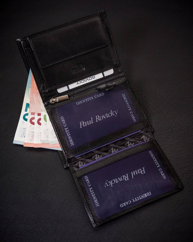 Rozbudowany portfel męski z systemem RFID Rovicky
