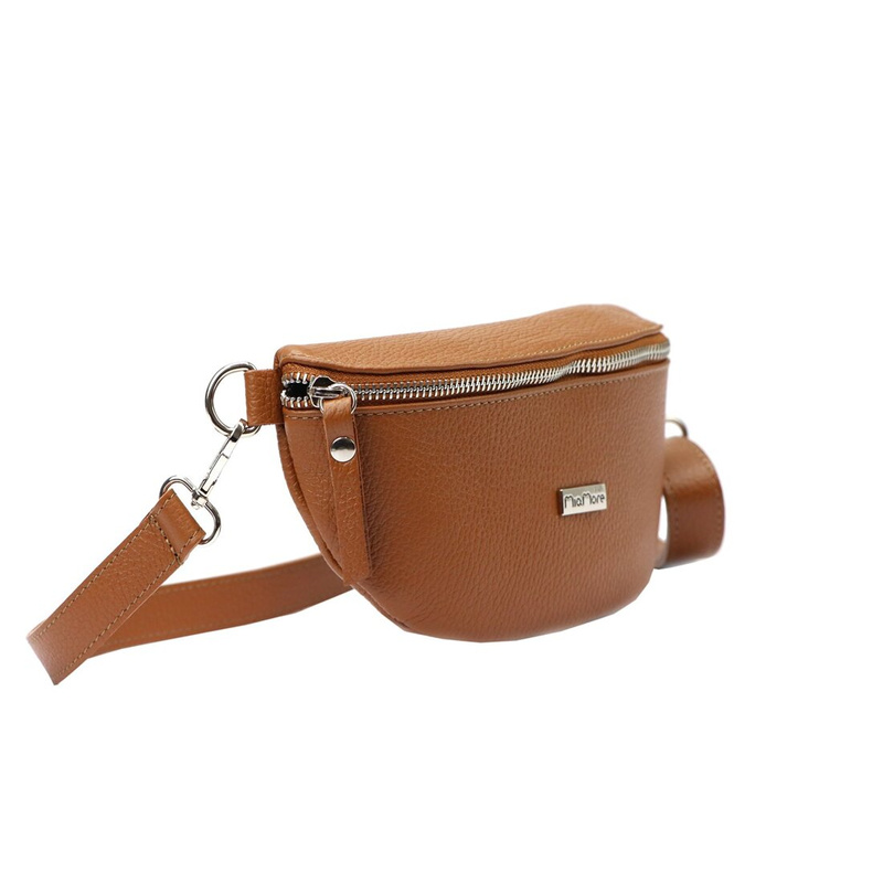 MiaMore damska saszetka nerka skóra naturalna przez ramię z kieszenią