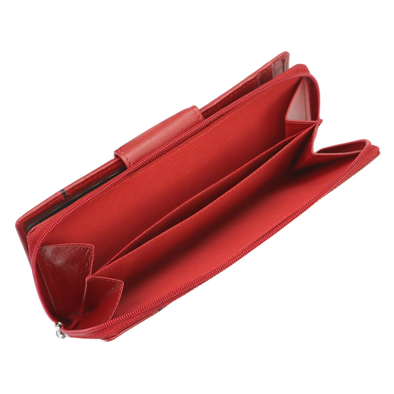 Albatross damski pionowy portfel skóra naturalna duża portmonetka podłużna 