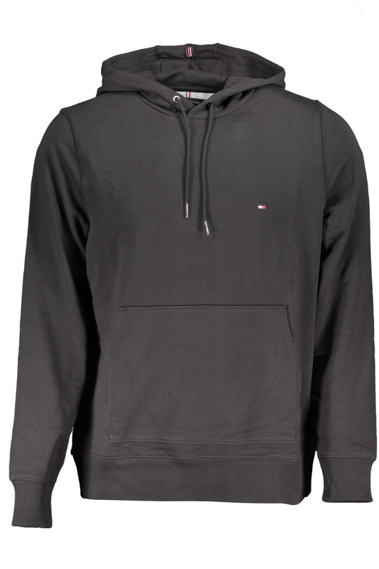 CZARNA BLUZA MĘSKA TOMMY HILFIGER BEZ ZAMKA