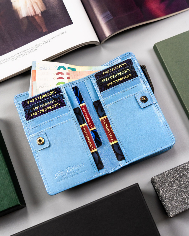 Skórzany damski portfel Peterson PTN 2550-BO