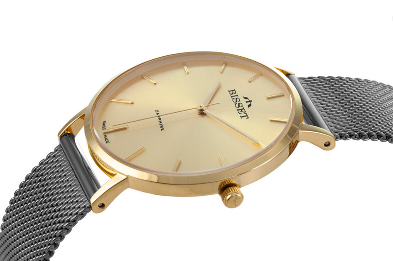 ZEGAREK DAMSKI BISSET BSBF33 (zb579v) - SZAFIROWE SZKŁO