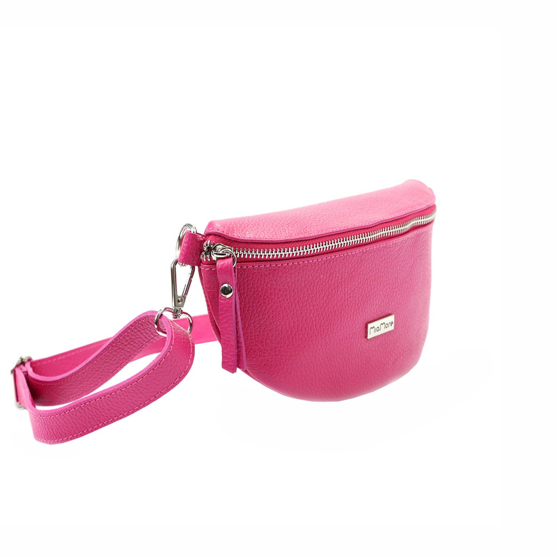 MiaMore damska saszetka nerka skóra naturalna przez ramię z kieszenią