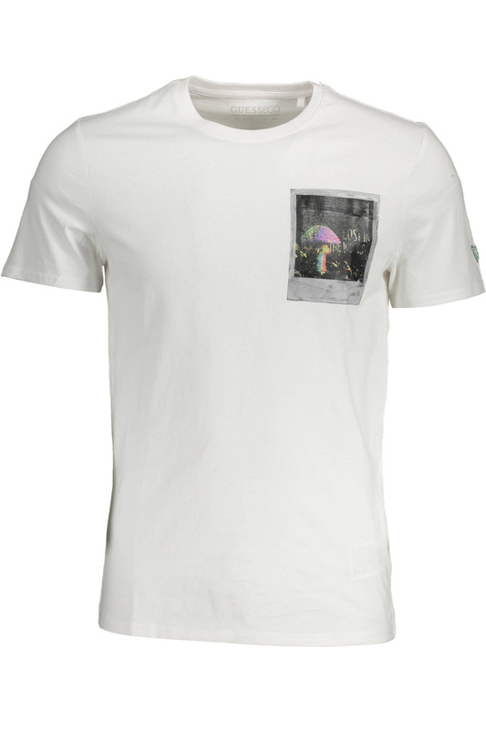 GUESS JEANS MĘSKI T-SHIRT Z KRÓTKIM RĘKAWEM BIAŁY