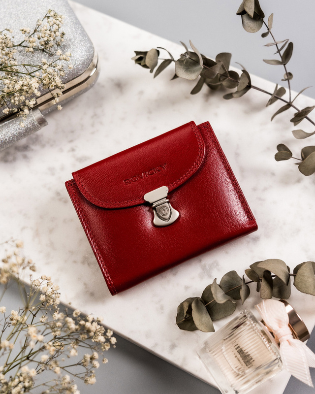 Zgrabna Skórzana damska portmonetka Rovicky RFID