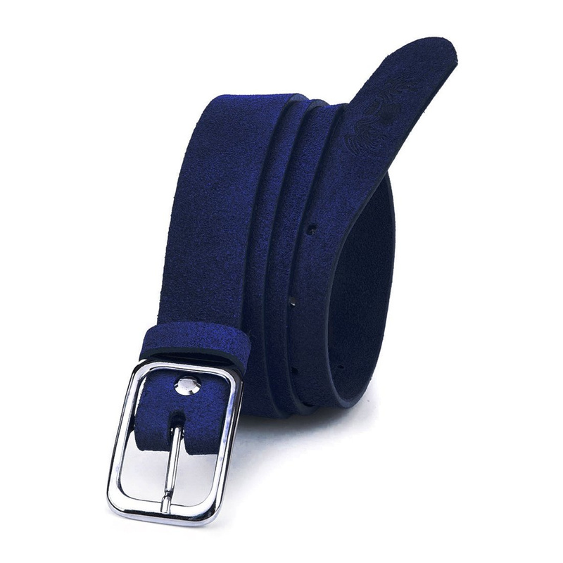 BELTIMORE damski pasek skórzany granatowy pudełko A90 : Kolory - granatowy, Rozmiar pasków - r.90-105 cm