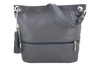 Skórzana torebka worek Barberinis - Szara