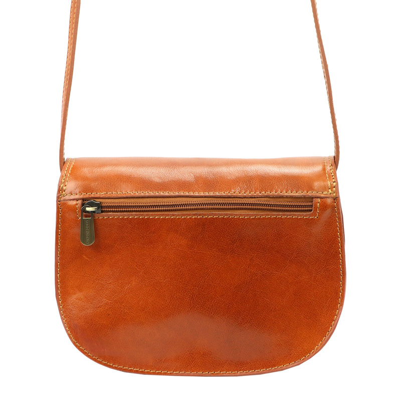 Florence Skórzana damska listonoszka przez ramię dwie komory kieszenie