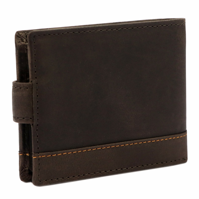 Nordee rozbudowany męski portfel skóra naturalna zamykany na zatrzask