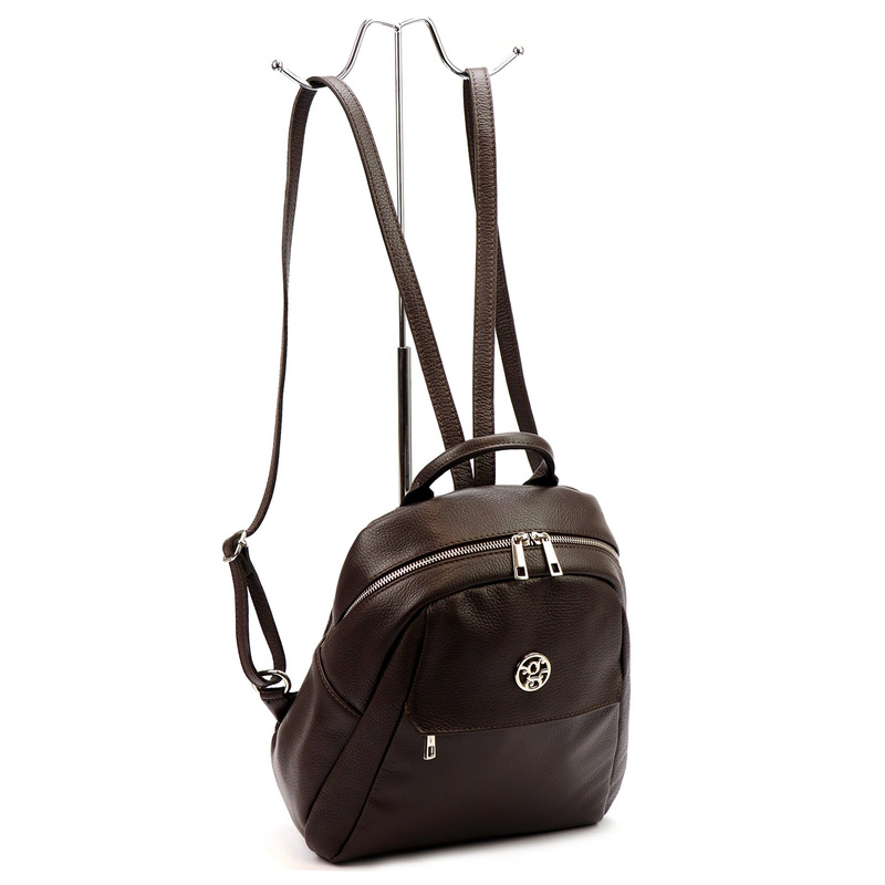 Gregorio damski miejski plecak-torebka skóra naturalna z kieszeniami