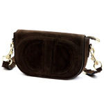 Skórzana listonoszka damska przez ramię z kieszenią wewnętrzną Luka