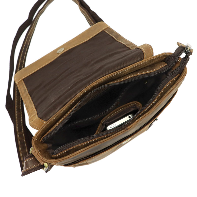 Nordee saszetka męska skóra naturalna torba na ramię miejska z kieszeniami