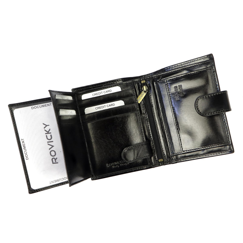 Skórzany męski portfel Rovicky N62L-RVTP RFID