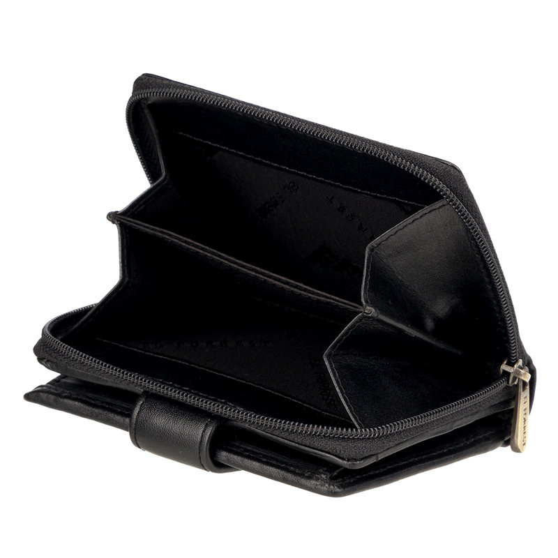 Pojemny Skórzany damski portfel kieszeń zasuwana EL FORREST RFID