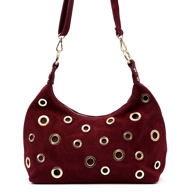 Vera Pelle damska listonoszka skóra naturalna zamszowa torebka na ramię