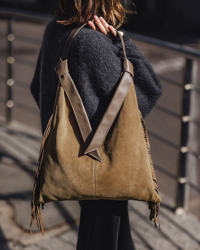 Torebka damska worek hobo bag skóra naturalna - MARCO MAZZINI czarna