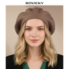 Uniwersalny beret damski wykonany z akrylu w kolorze khaki - Rovicky