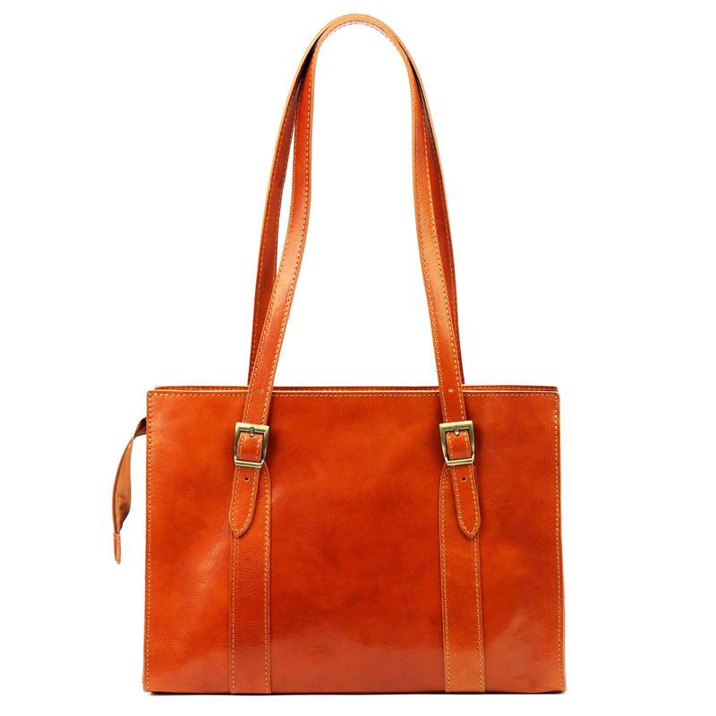 Damska elegancka dwukomorowa shopperbag na ramię z przegrodą Florence