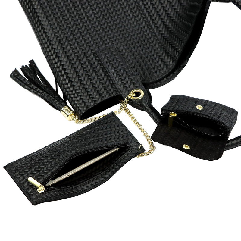 Vera Pelle damska shopperbag z dwoma etui torebka portfel skóra naturalna