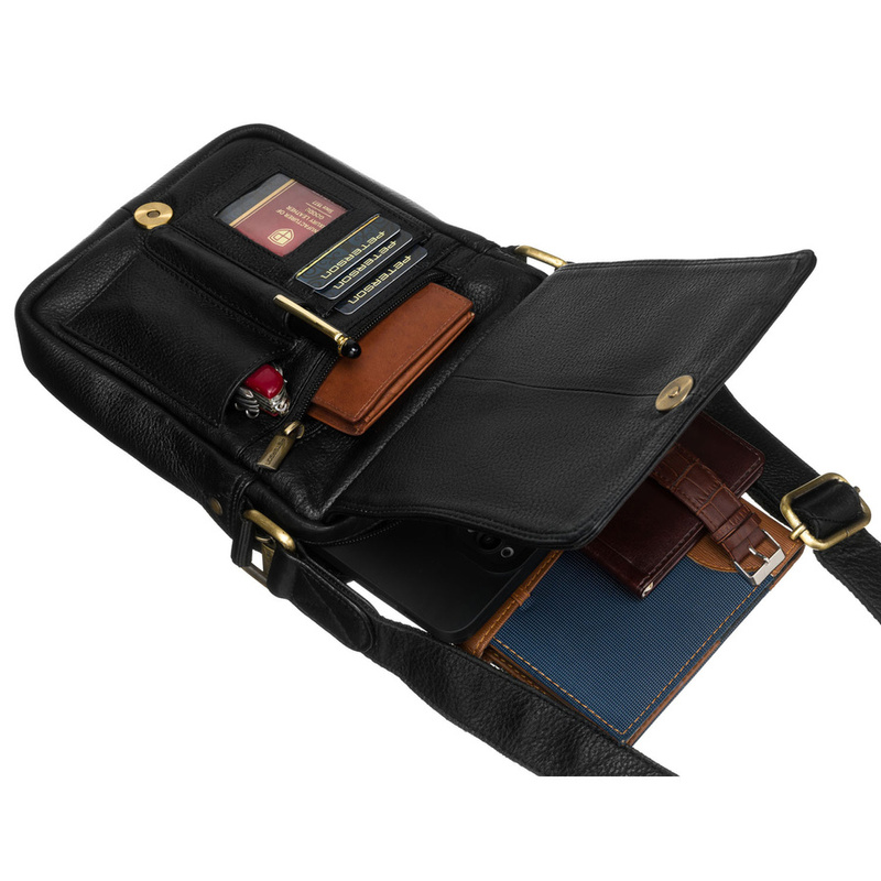 Saszetka męska z naturalnej skóry Peterson PTN 250586-NDM