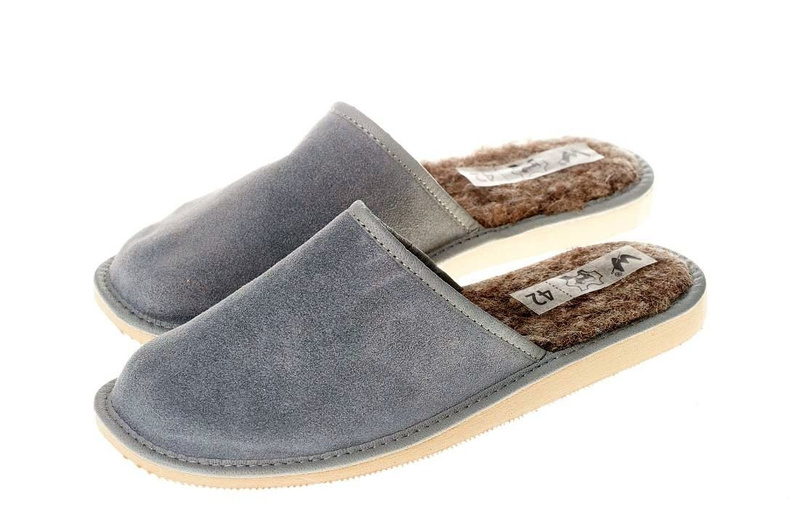 Wójciak Podhale męskie domowe zabudowane kapcie skóra naturalna ocieplane