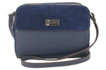 Torebki skórzane crossbody - Granatowa