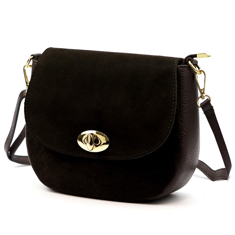 Vera Pelle damska listonoszka skóra naturalna torebka przez ramię z klapą