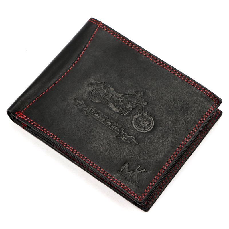 Skórzany męski portfel Money Kepper CDD 5600 BIKE