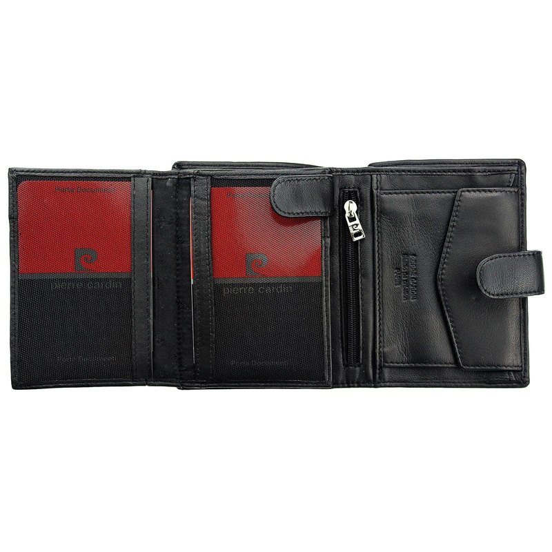 Pierre Cardin męski pasek do spodni i portfel zestaw ze skóry naturalnej