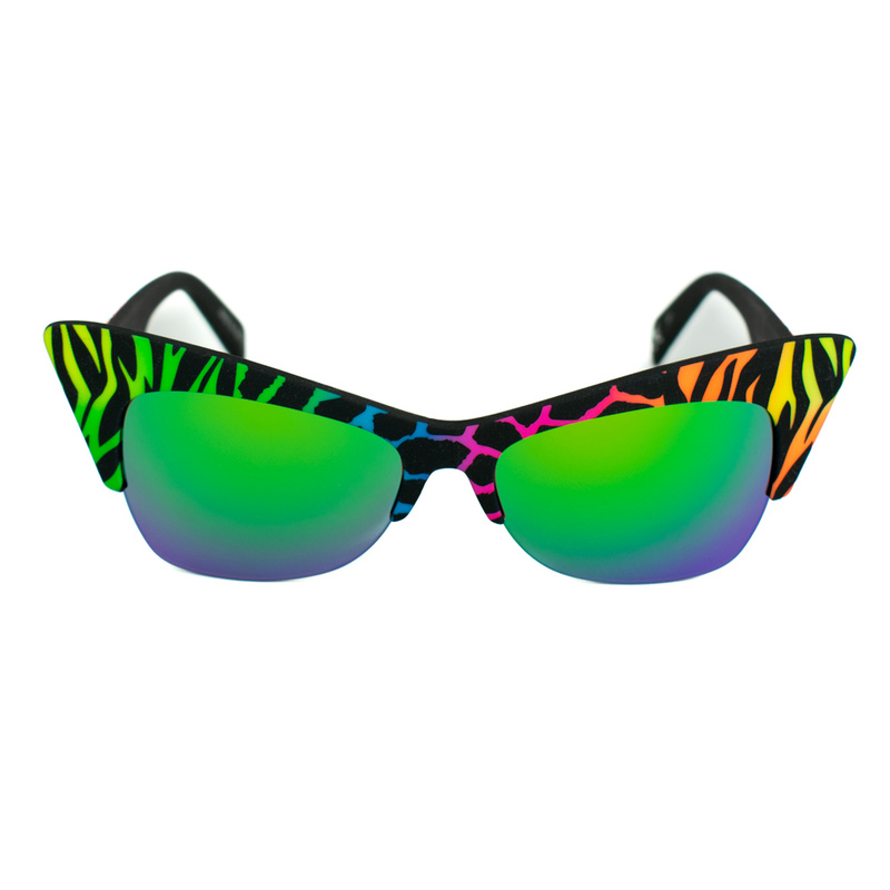 Okulary ITALIA INDEPENDENT 0908-ZEF-149. Okulary przeciwsłoneczne, Kolor niebieski zielony żółty różowy. Kobieta.