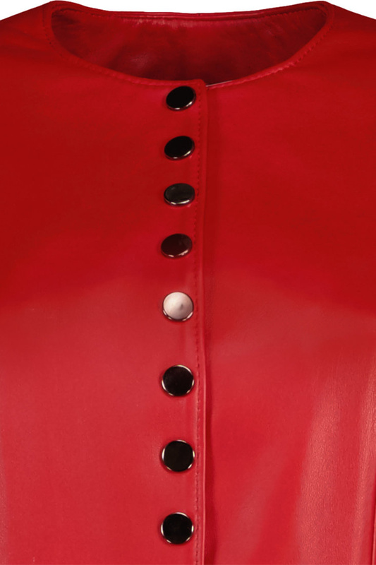 Bukowski damska Skórzana kurtka "Honorata" zapinana na guziki