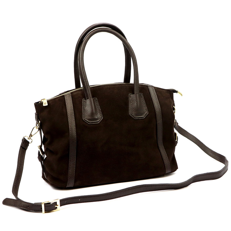 Vera Pelle damska shopperbag skóra naturalna zamszowa torebka na ramię