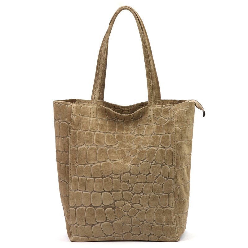 Duża skórzana shopperka Luka 26-084 Croco A4