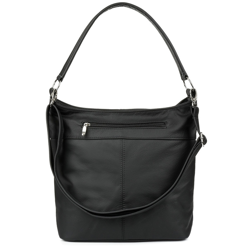 Czarna Beltimore skórzana torebka damska premium H08