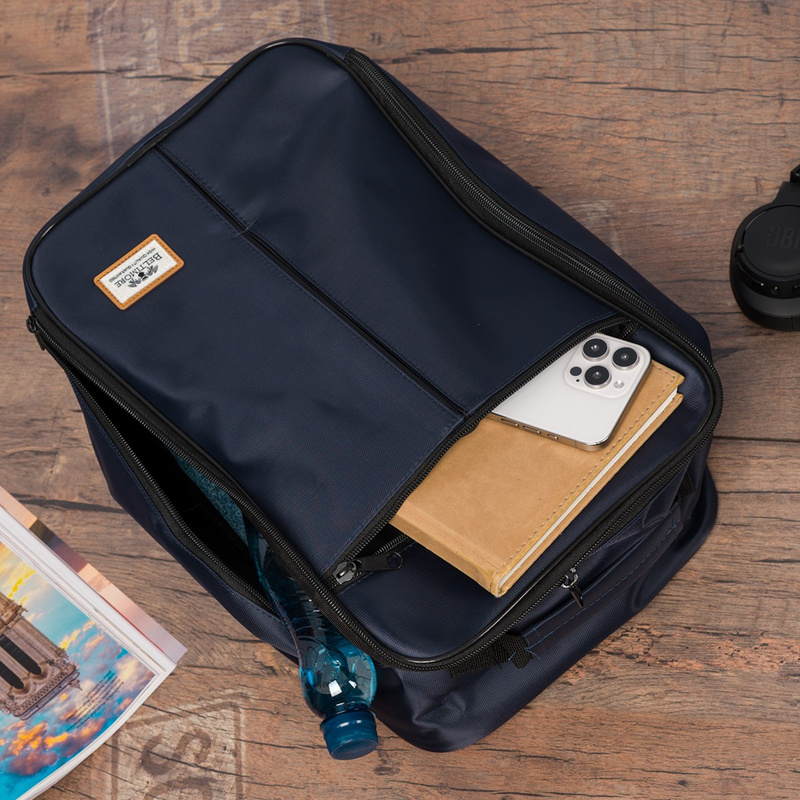 Plecak Podróżny Lekki Bagaż Podręczny Samolotowy Ryanair Wizzair Beltimore granatowo czarny Q77