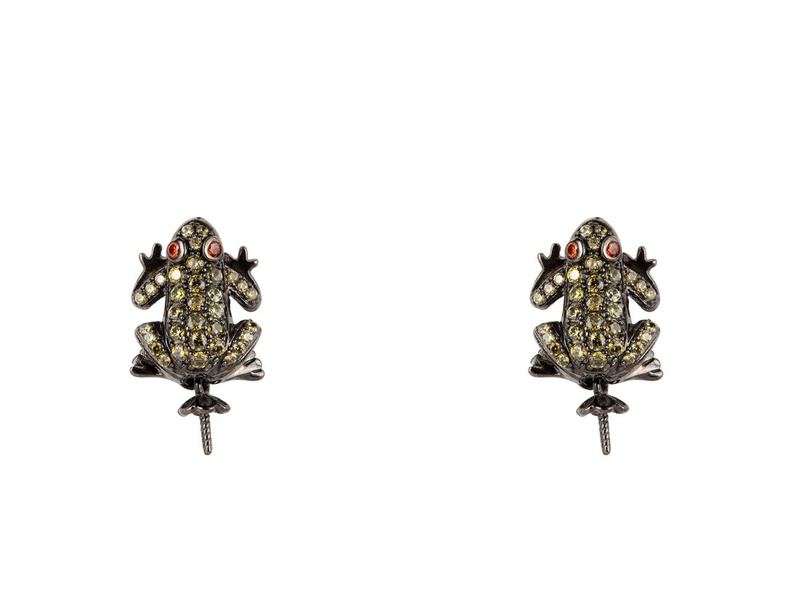 Biżuteria LANCASTER JLA-EAR-FROG3. PENDING, Kolor czarny zielony. Kobieta.
