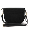 Vera Pelle damska listonoszka skóra zamszowa torebka na ramię z kieszenią