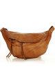 Uniwersalna torebka nerka półksiężyc crossbody runway - skóra naturalna Marco Mazzini brąz
