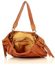 Marco Mazzini Torebka classic saddle bag ze skóry naturalnej na ramie brąz camel
