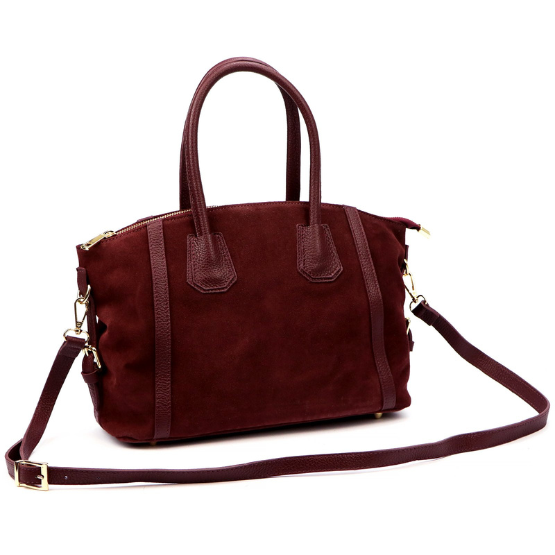 Vera Pelle damska shopperbag skóra naturalna zamszowa torebka na ramię