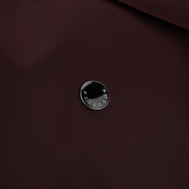 Duża, bordowa torebka damska z poliestru, mieszcząca format A4 - Peterson