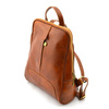 Florence Miejski Damski plecak skóra naturalna z kieszeniami na suwak