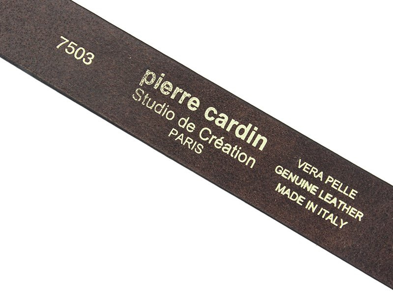 Pierre Cardin męski pasek do spodni skóra naturalna klasyczna klamra