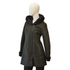 Bukowski Damski kożuch skórzany "Celina" zapinany na zamek z kapturem