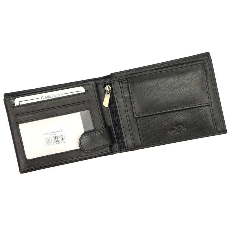 Nordee męski poziomy portfel skóra naturalna kompaktowy i pojemny