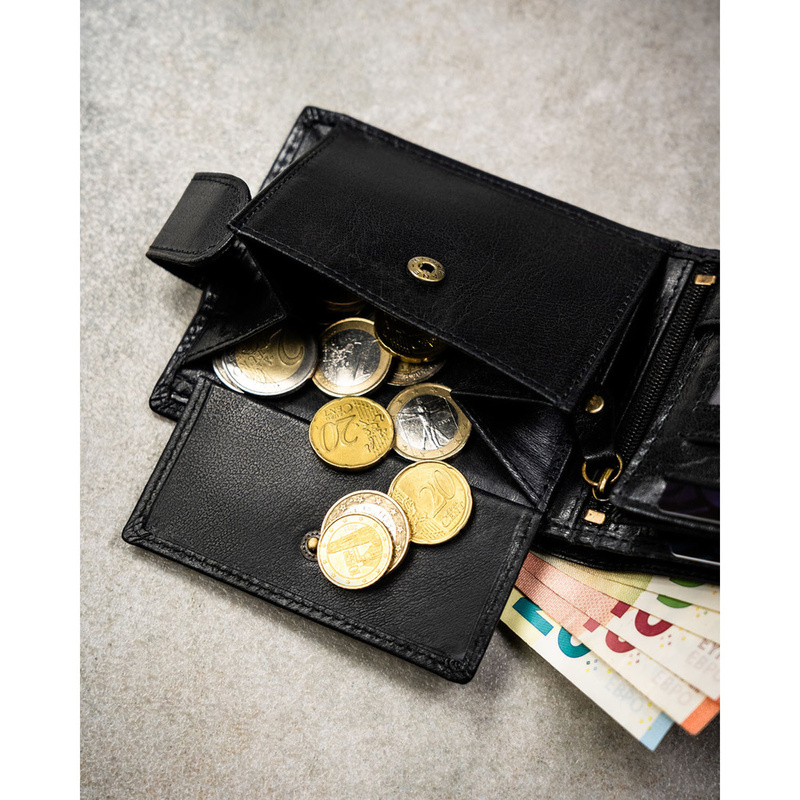 Skórzany męski portfel Peterson PTN N992L-BUF